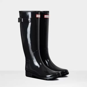 Hunter Tall Gloss Black Boots